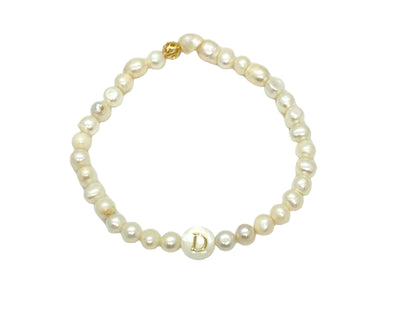 PULSERA PERLA CON INICIAL