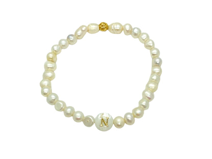 PULSERA PERLA CON INICIAL